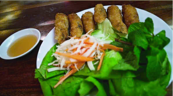 312. Vietnamesische Frühlingsrollen (Crevetten mit Poulet)